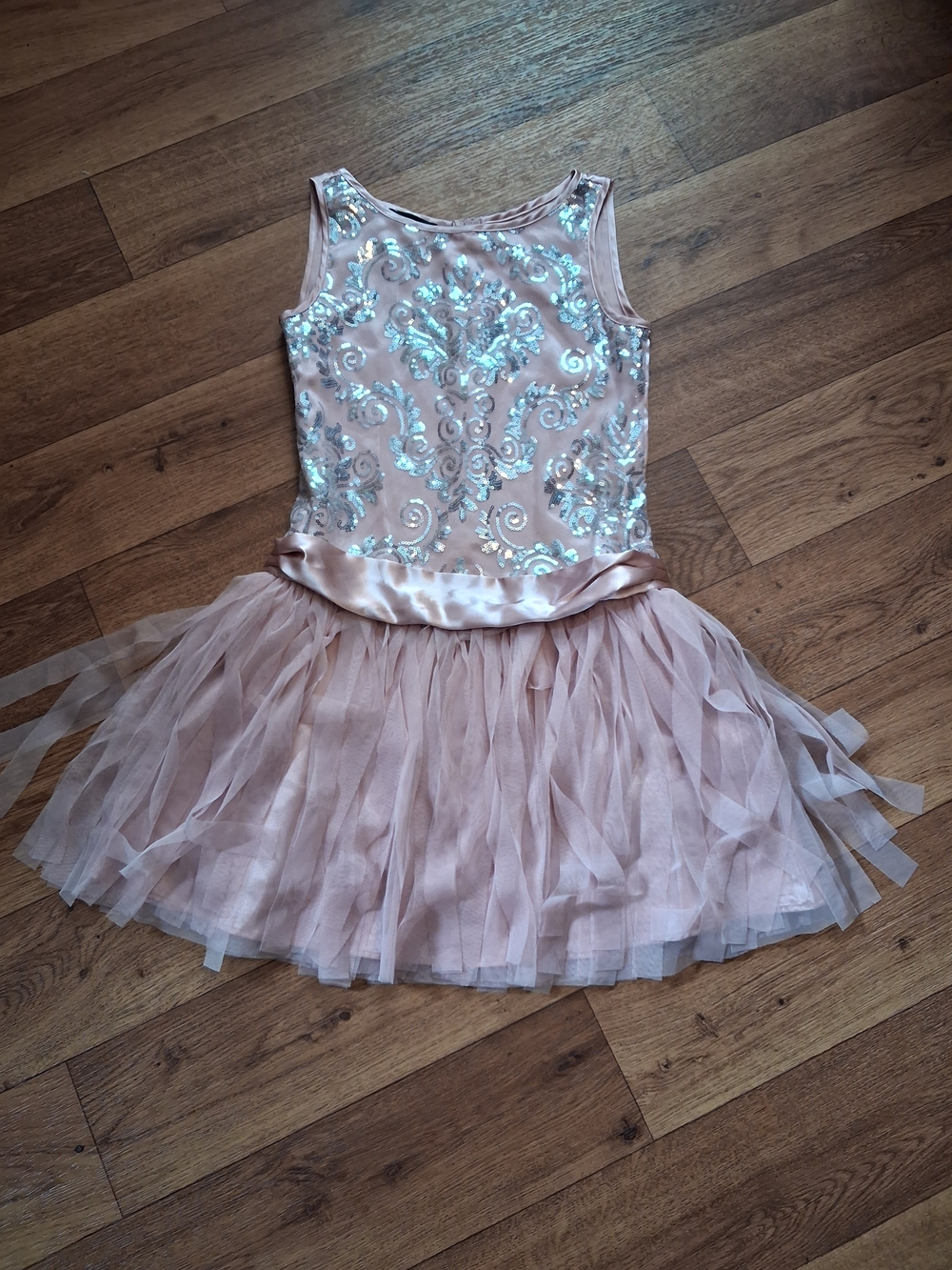 Girls Pink Sequin Tulle Ballet Dress